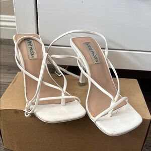 Steve Madden Elegant White Strappy Heels